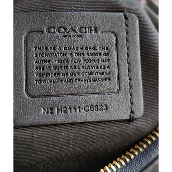 Coach Jes Baguette Brown w/Mini Roses Crossbody Small NWT C6823 Aug 2021 L Strap - Picture 9 of 13